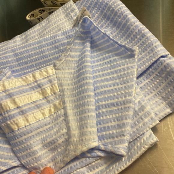 Vintage Lingerie Baby Blue Cotton Prairie Nightie - Picture 4 of 4